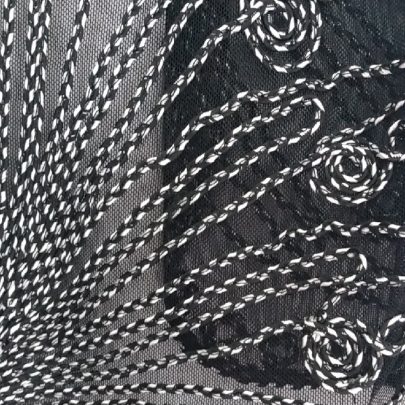 Embroidered Sheer Luxe Bolero Open Jacket Chicos Size 1 or US M 8-10 NWOT - Picture 9 of 13